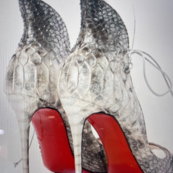Christian Louboutin | Shoes | Christian Louboutin Python Leather Mega ...